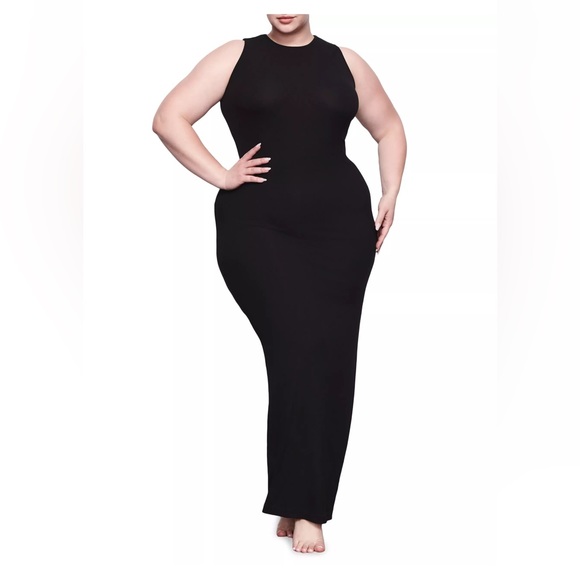 SKIMS Dresses & Skirts - Skims Soft Lounge Sleeveless Long Dress XXS Onyx